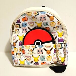 Pokemon Mini Backpack With Pokeball Chain Pouch